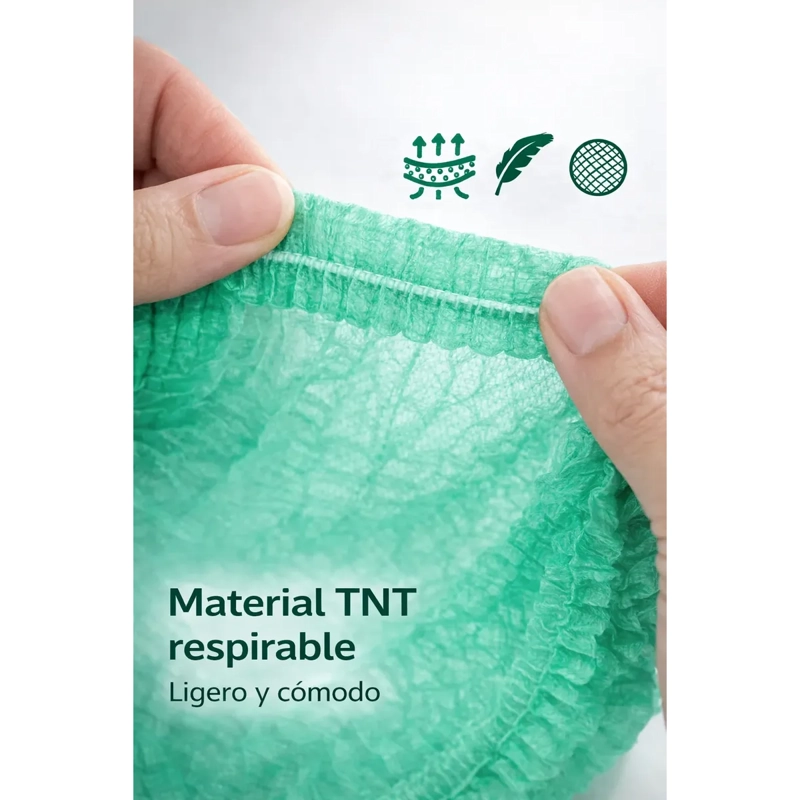 PACK 100 COFIAS DESECHABLE GORRO ELASTICO TNT ME DICO 21 - 6