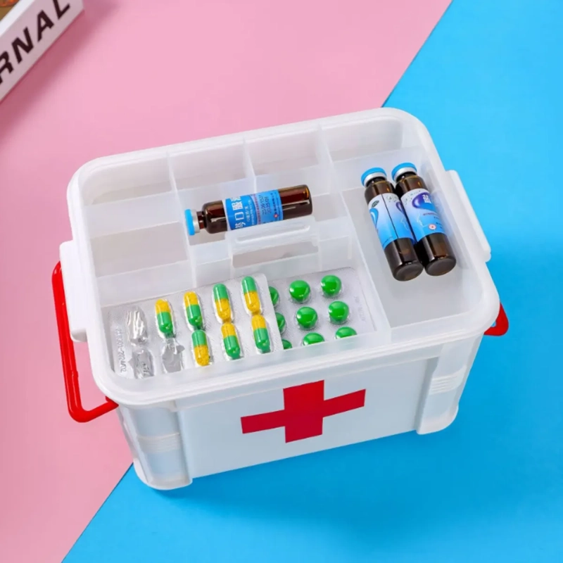 CAJA BOTIQUIN DE PRIMEROS AUXILIOS PLASTICO BLANCO CON TAPA - 3