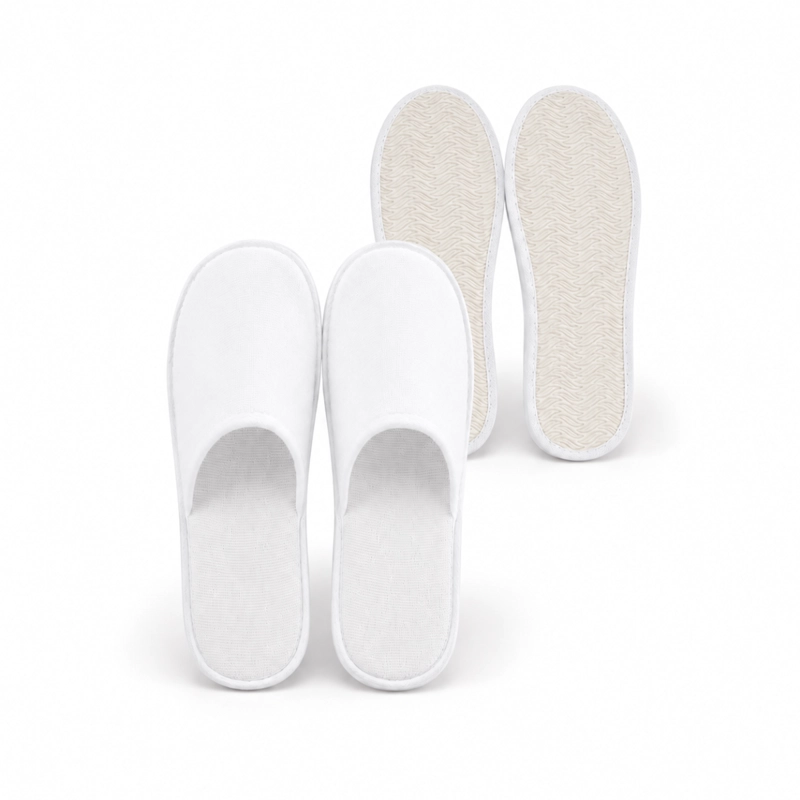 4 PARES PANTUFLAS DESECHABLES GRUESAS ANTIDESLIZANTES HOTEL SPA - 1