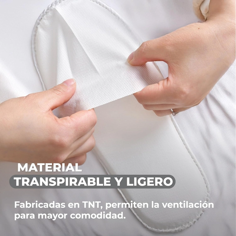 4 PARES PANTUFLAS DESECHABLES GRUESAS ANTIDESLIZANTES HOTEL SPA - 4