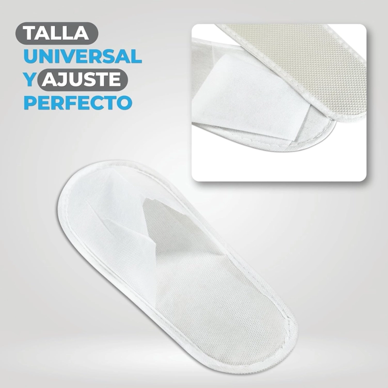 4 PARES PANTUFLAS DESECHABLES GRUESAS ANTIDESLIZANTES HOTEL SPA - 7