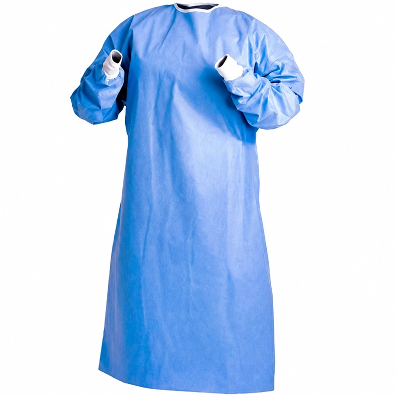 10U. BATAS DESECHABLE QUIRURGICO TNT IMPERMEABLE MANGA LARGA - 1