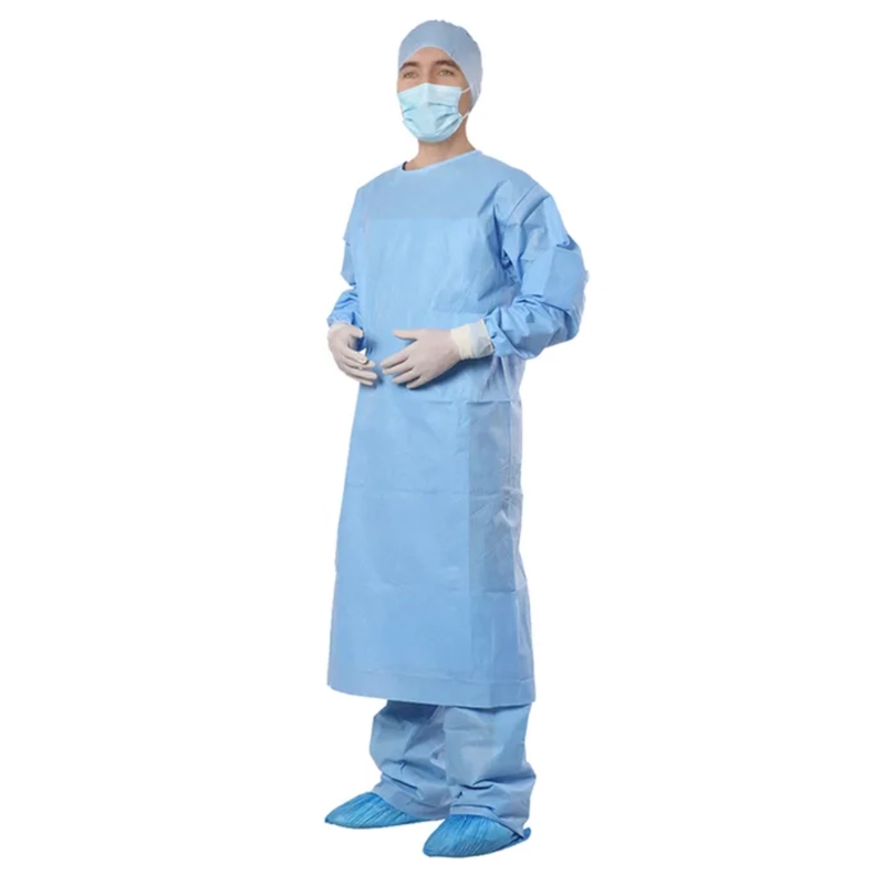 10U. BATAS DESECHABLE QUIRURGICO TNT IMPERMEABLE MANGA LARGA - 6