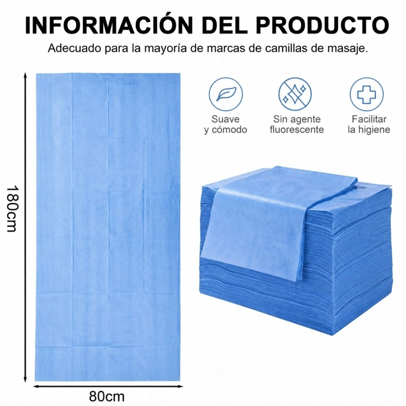 200 UNIDADES SABANA DESECHABLE TNT 80X180CM CAMILLA MASAJES - 3