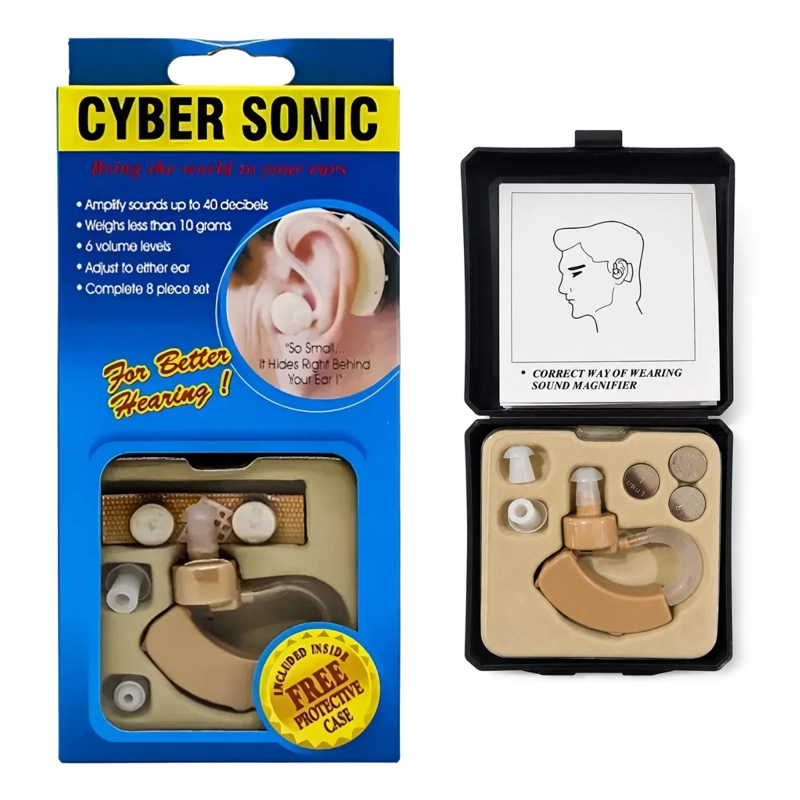 AMPLIFICADOR AUDITIVO RECARGABLE CYBER SONIC APARATO OIDO - 1