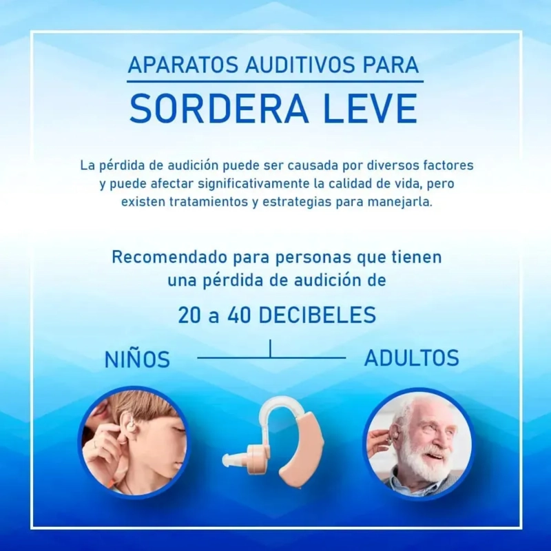 AMPLIFICADOR AUDITIVO RECARGABLE CYBER SONIC APARATO OIDO - 4