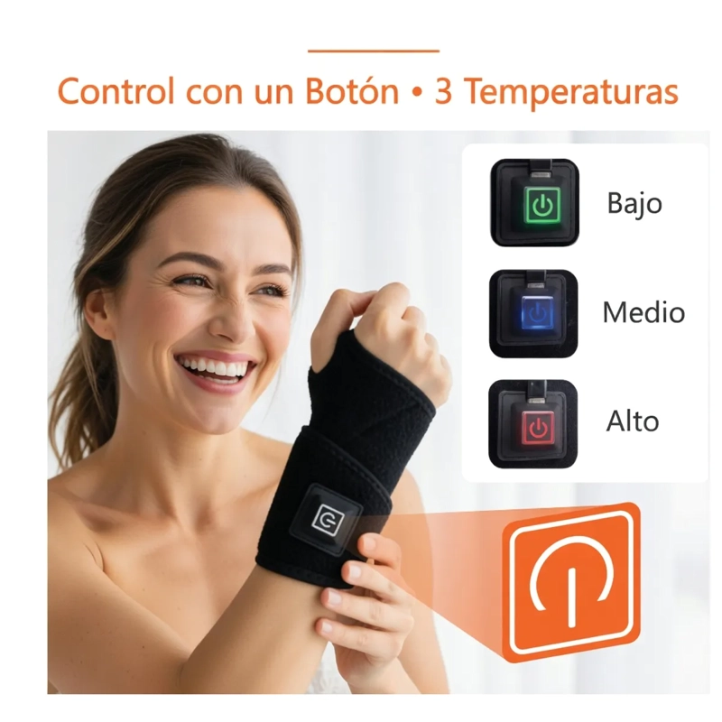 MUÑEQUERA CALEFACTORA ELE CTRICA TERMOTERAPIA USB 3 NIVELES - 3
