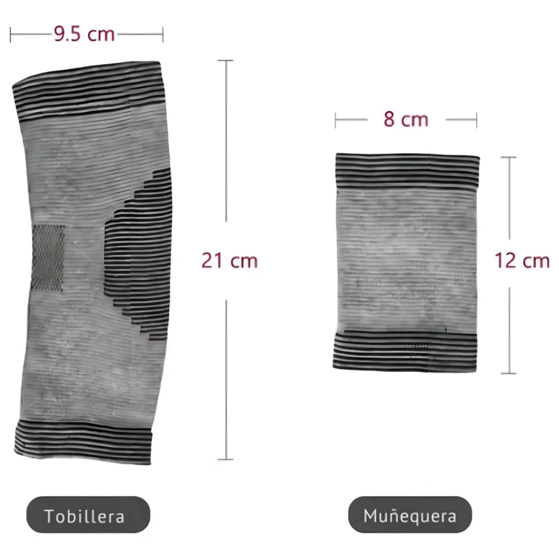 SET 8 DE PROTECCION RODILLERAS MUÑEQUERAS CARBON BAMBOO - 3