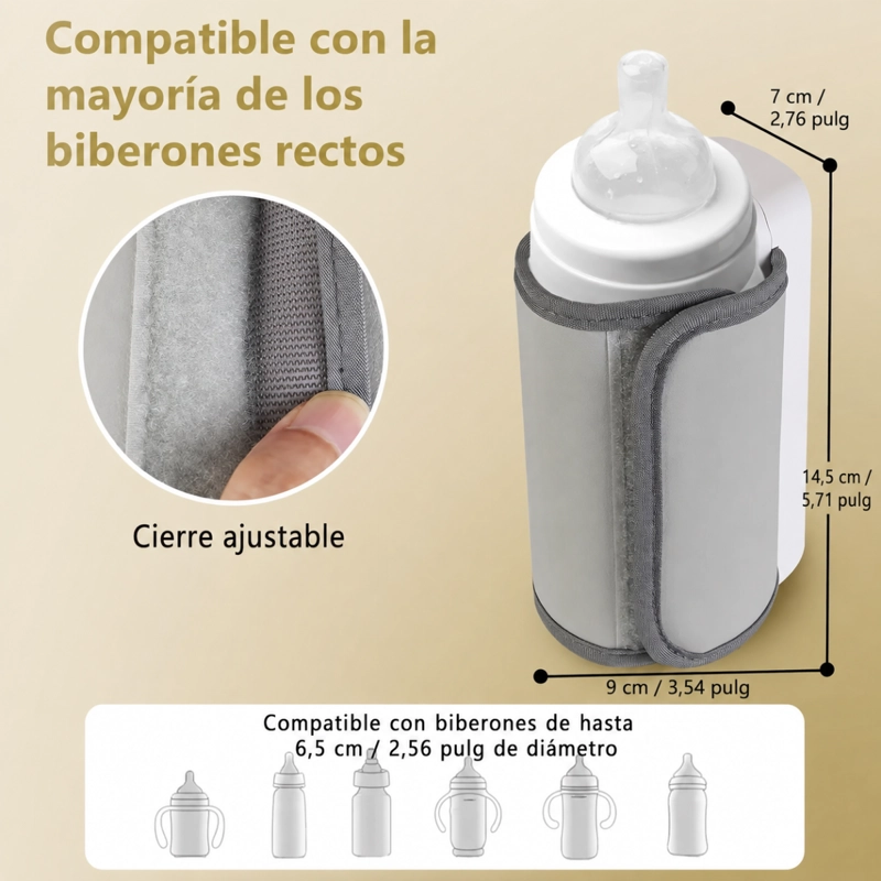 CALENTADOR MAMADERA PORTATIL RECARGABLE USB DISPLAY DIGITAL - 4