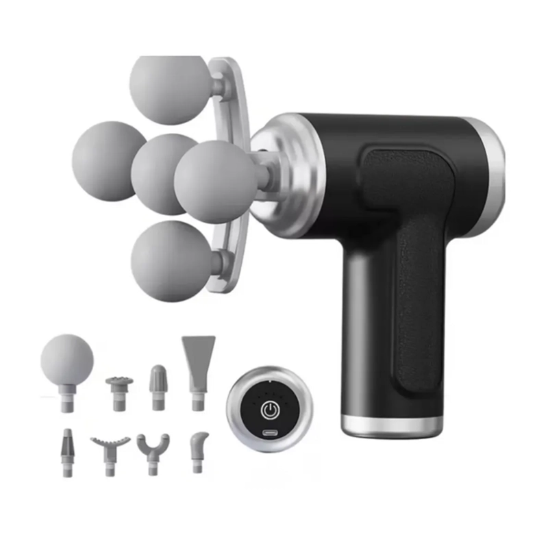 PISTOLA MASAJE MUSCULAR FASCIAL 6 VELOCIDADES 10 CABEZALES - 3