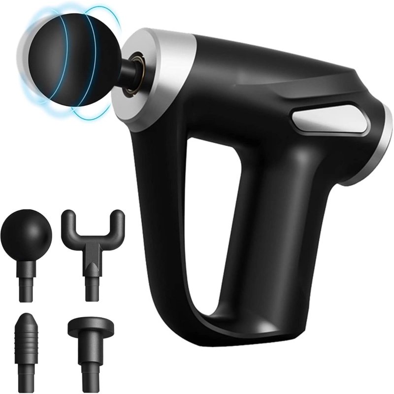 MINI PISTOLA MASAJE MUSCULAR FASCIAL PORTATIL 4 EN 1 - 1