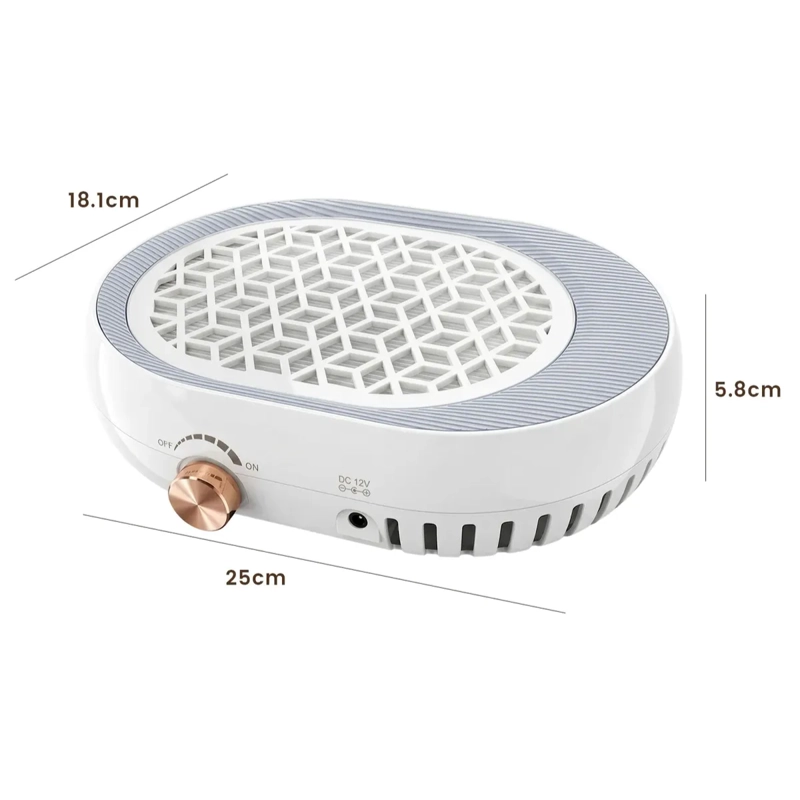 COLECTOR ASPIRADOR DE POLVO UÑAS 100W MANICURE PROFESIONAL - 4
