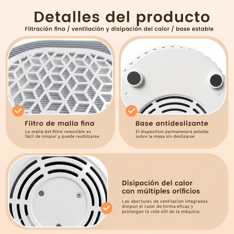 COLECTOR ASPIRADOR DE POLVO UÑAS 100W MANICURE PROFESIONAL - 7