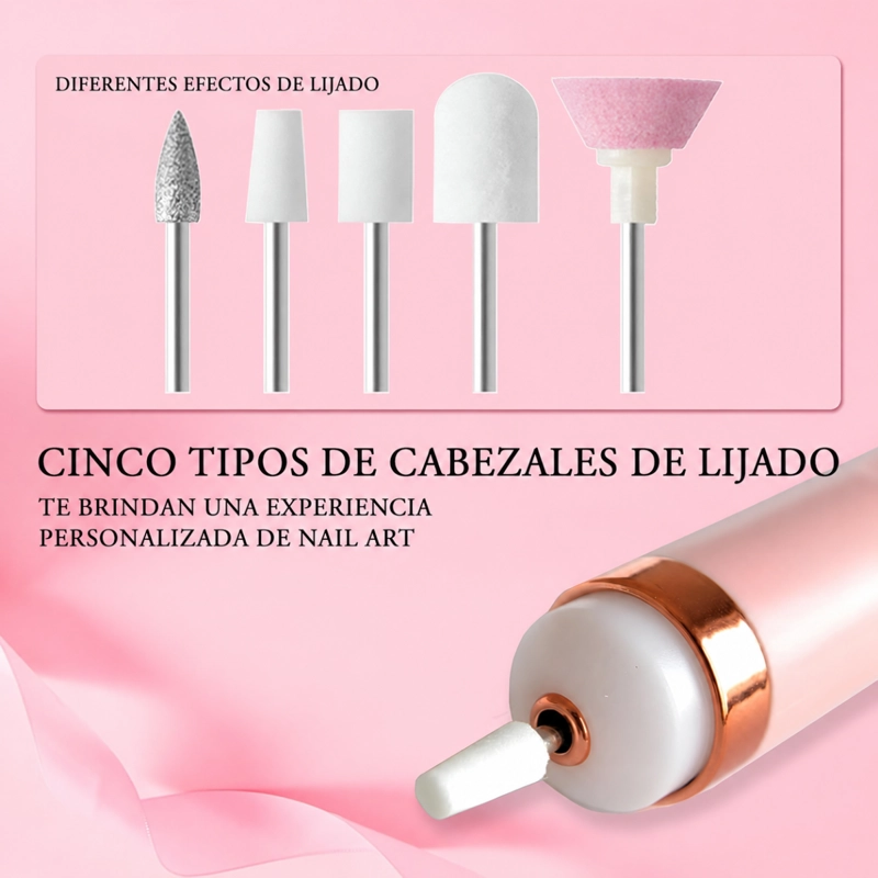 TORNO LIMA ELE CTRICA DE UÑAS PROFESIONAL RECARGABLE 5 EN 1 - 3