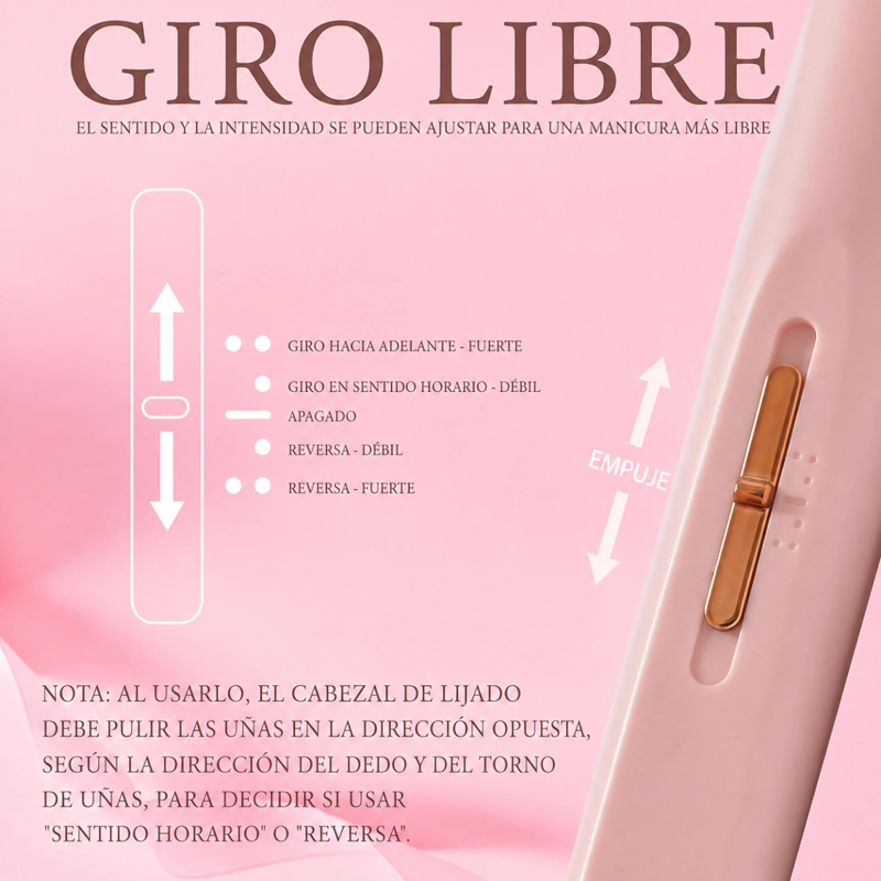 TORNO LIMA ELE CTRICA DE UÑAS PROFESIONAL RECARGABLE 5 EN 1 - 6