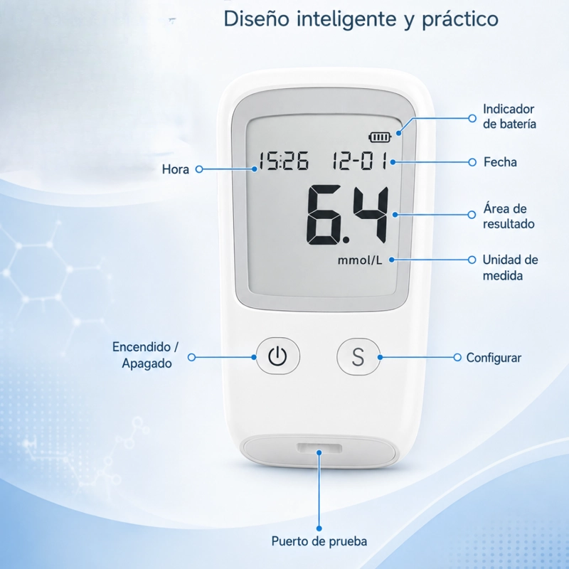 GLUCOMETRO PORTATIL DIGITAL BGM-T1 MEDIDOR AZUCAR EN SANGRE - 2