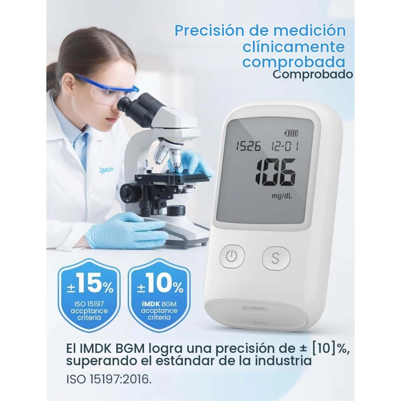 GLUCOMETRO PORTATIL DIGITAL BGM-T1 MEDIDOR AZUCAR EN SANGRE - 3