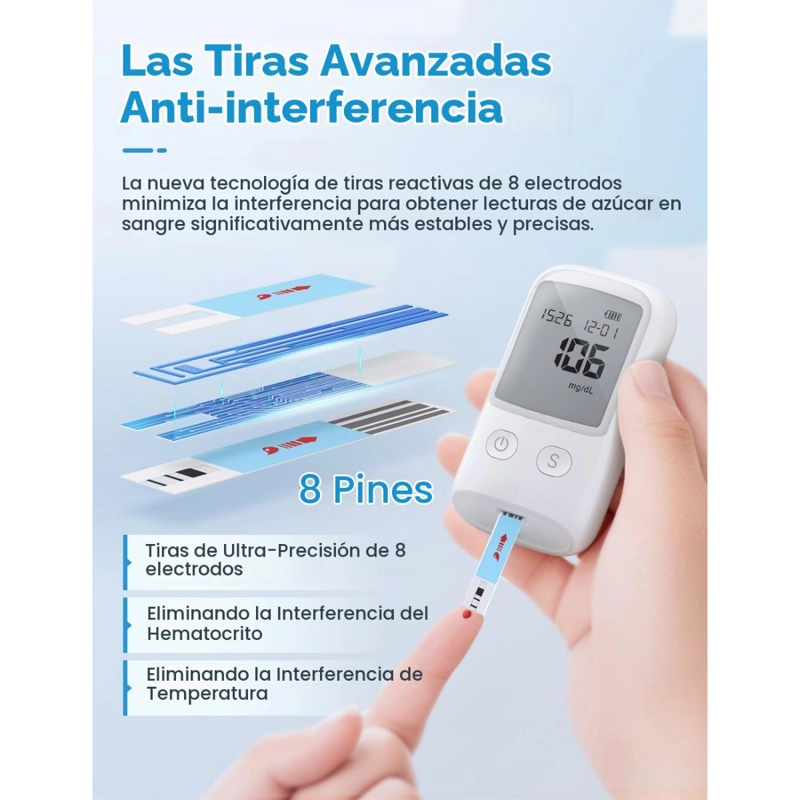 GLUCOMETRO PORTATIL DIGITAL BGM-T1 MEDIDOR AZUCAR EN SANGRE - 5