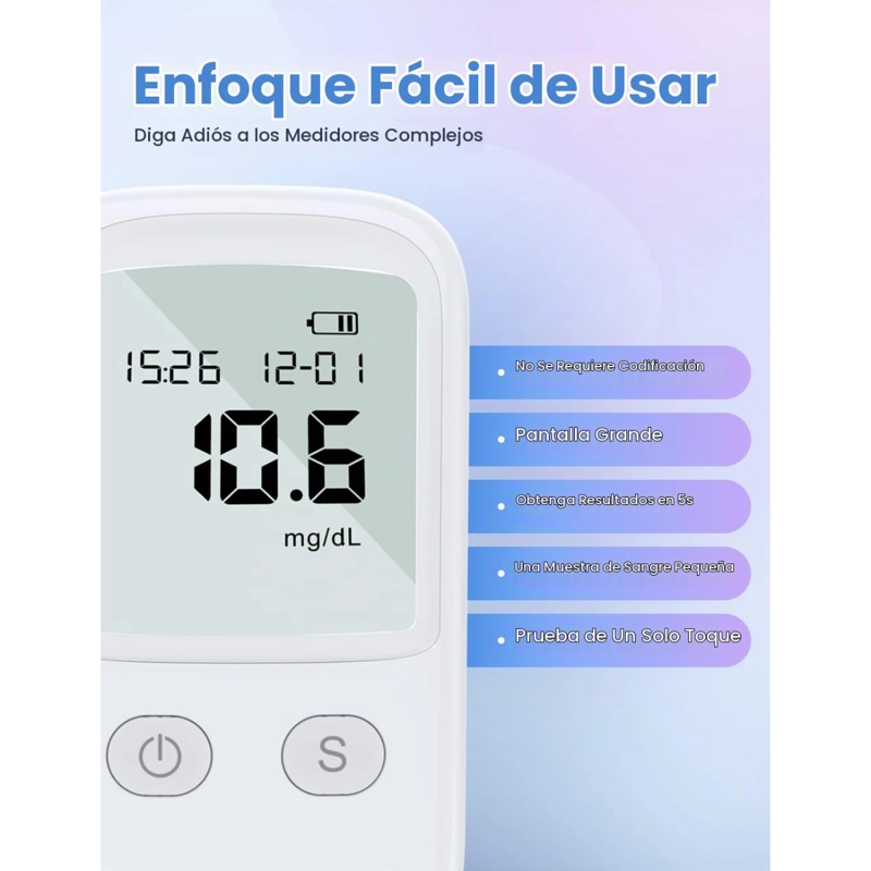 GLUCOMETRO PORTATIL DIGITAL BGM-T1 MEDIDOR AZUCAR EN SANGRE - 8