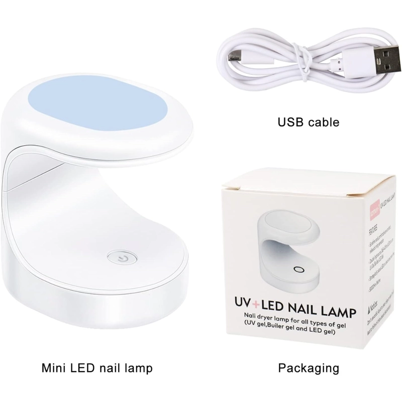MINI LAMPARA UV LED 6W PARA UÑAS SECADOR PORTATIL DE GEL - 6