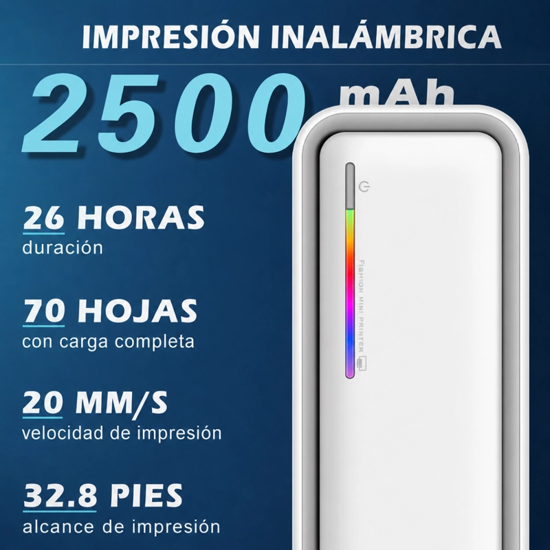 MINI IMPRESORA PORTATIL TE RMICA X9 INALAMBRICA - 2
