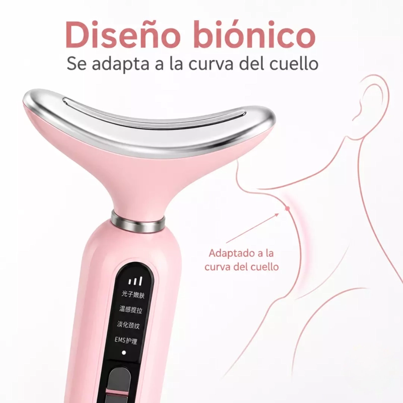 MASAJEADOR FACIAL Y CUELLO REAFIRMANTE ANTI ARRUGAS LUZ ROJA - 4
