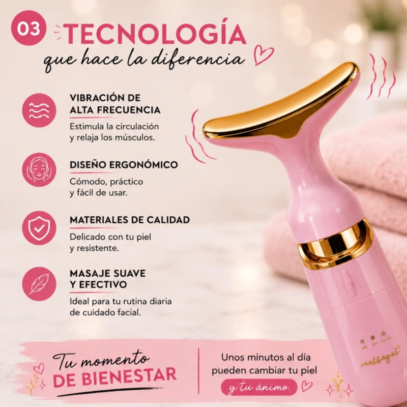 KIT MASAJEADOR FACIAL CUELLO 3 EN 1 LIFTING REAFIRMANTE - 3