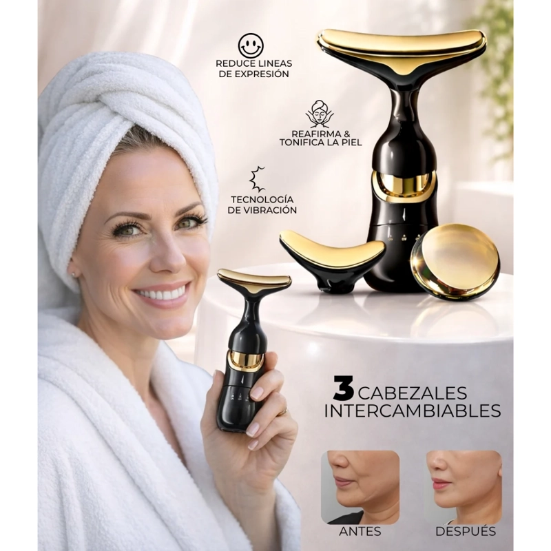 MASAJEADOR FACIAL CUELLO 4D REAFIRMANTE VIBRACION LIFTING - 3