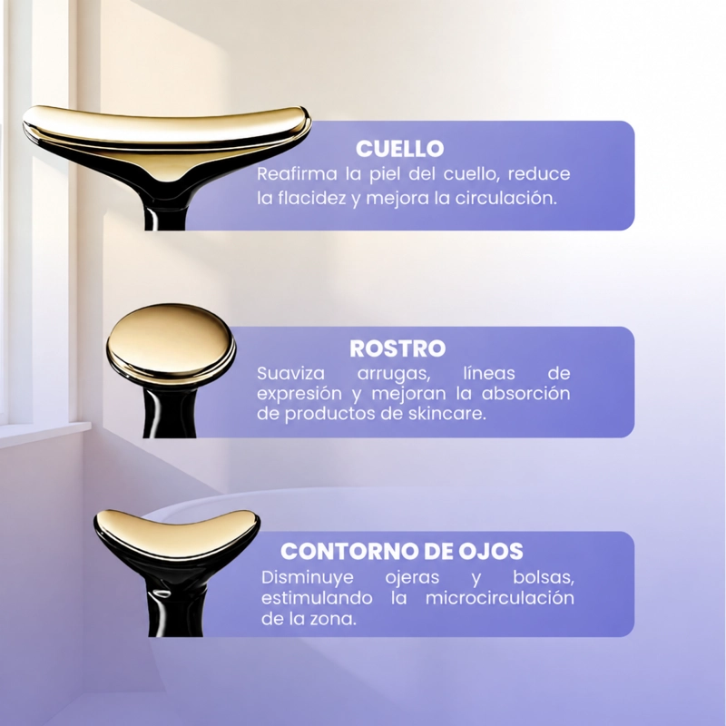MASAJEADOR FACIAL CUELLO 4D REAFIRMANTE VIBRACION LIFTING - 4