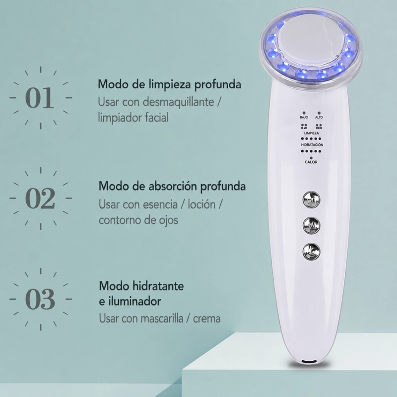 DISPOSITIVO LIMPIEZA FACIAL Y REJUVENECIMIENTO CONTORNO OJOS - 4