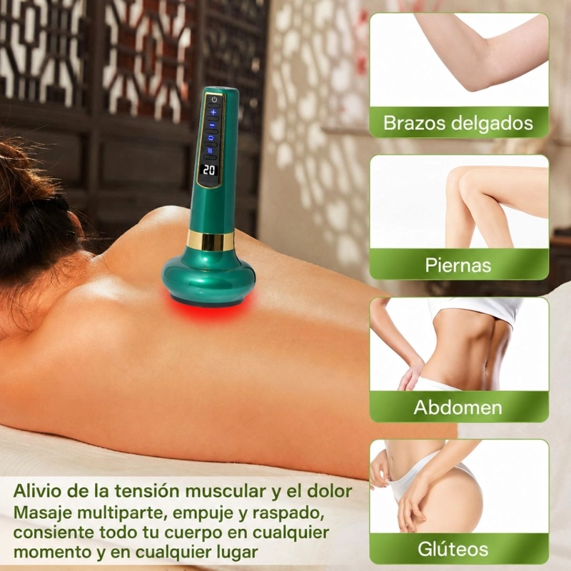 MASAJEADOR DE VENTOSAS INTELIGENTE CON CALOR Y SUCCION - 2