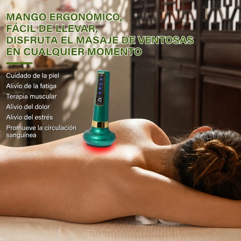 MASAJEADOR DE VENTOSAS INTELIGENTE CON CALOR Y SUCCION - 4