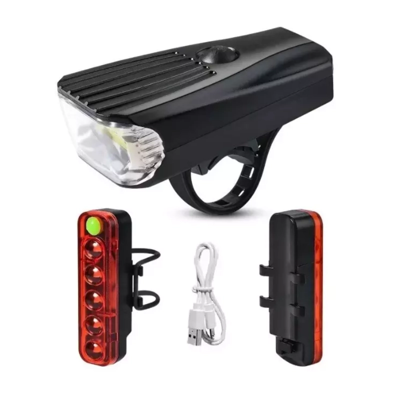 LUZ TRASERA BICICLETA LED RECARGABLE USB SEGURIDAD WARNING - 1