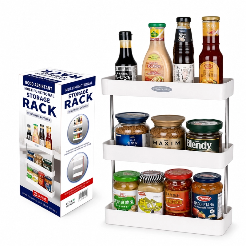 ORGANIZADOR DE COCINA 3 NIVELES RACK ESPECIERO MULTIUSO - 1