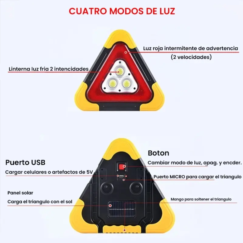 FOCO LED EMERGENCIA HURRY BOLT COB RECARGABLE USB CAMPING - 7