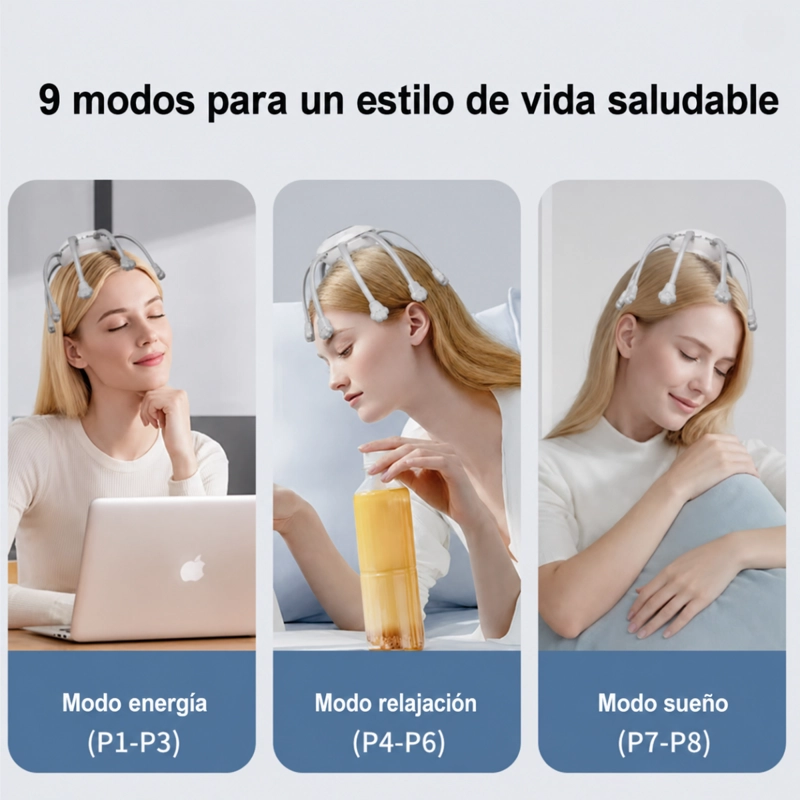 MASAJEADOR CABEZA ELE CTRICO INALAMBRICO ANTIESTRE S RELAJANTE - 6