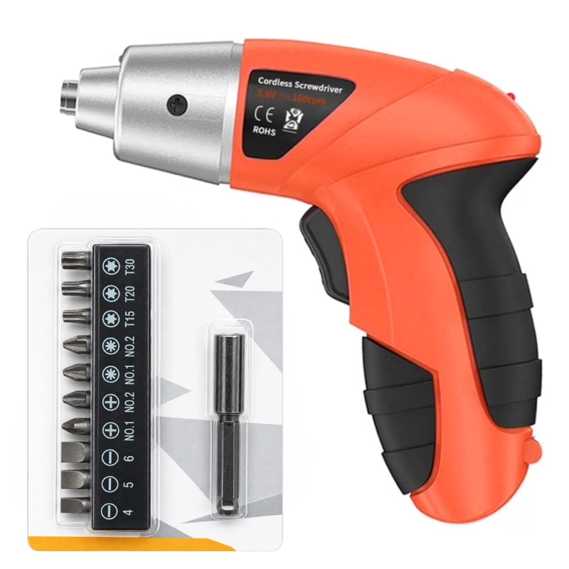 DESTORNILLADOR INALAMBRICO RECARGABLE CON SET DE PUNTAS - 1