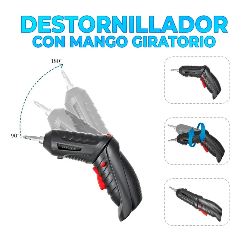 SET DE HERRAMIENTAS DESTORNILLADOR INALAMBRICO Y ACCESORIOS - 3