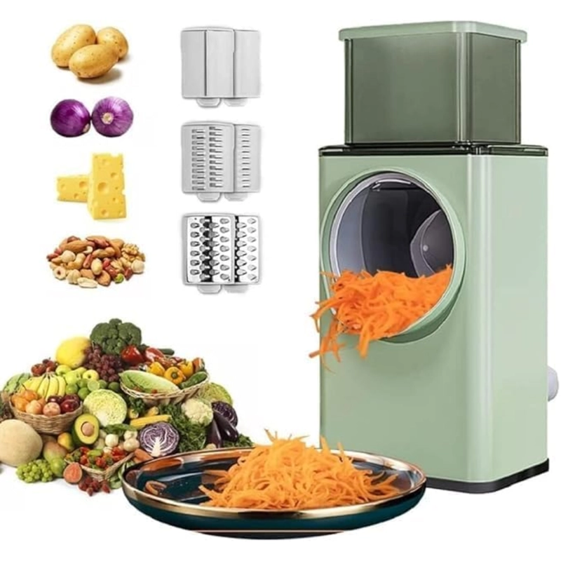 RALLADOR Y CORTADOR GIRATORIO VERDURAS MULTIFUNCIONAL COCINA - 1