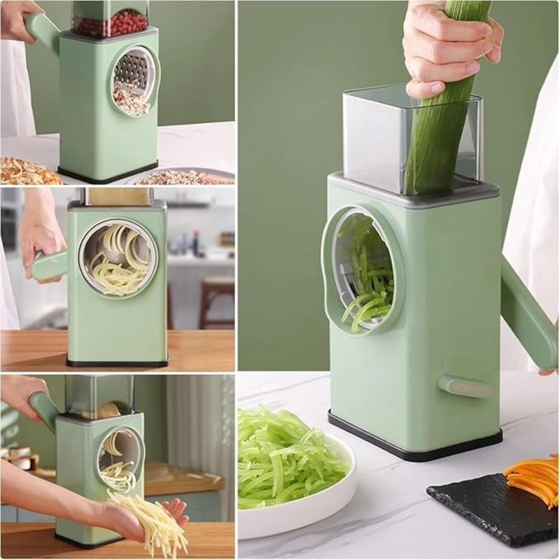RALLADOR Y CORTADOR GIRATORIO VERDURAS MULTIFUNCIONAL COCINA - 5