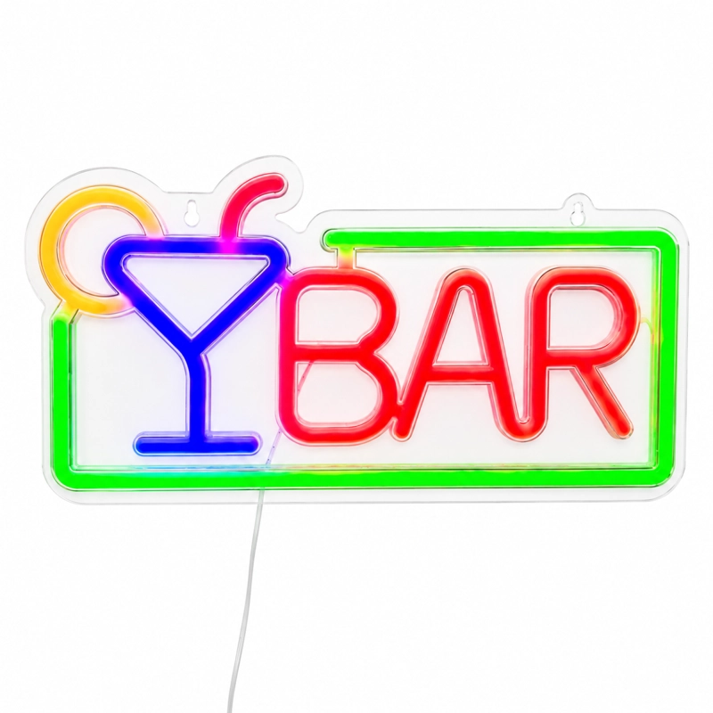 LETRERO CARTEL NEON LED BAR USB CON COLGANTE - 1