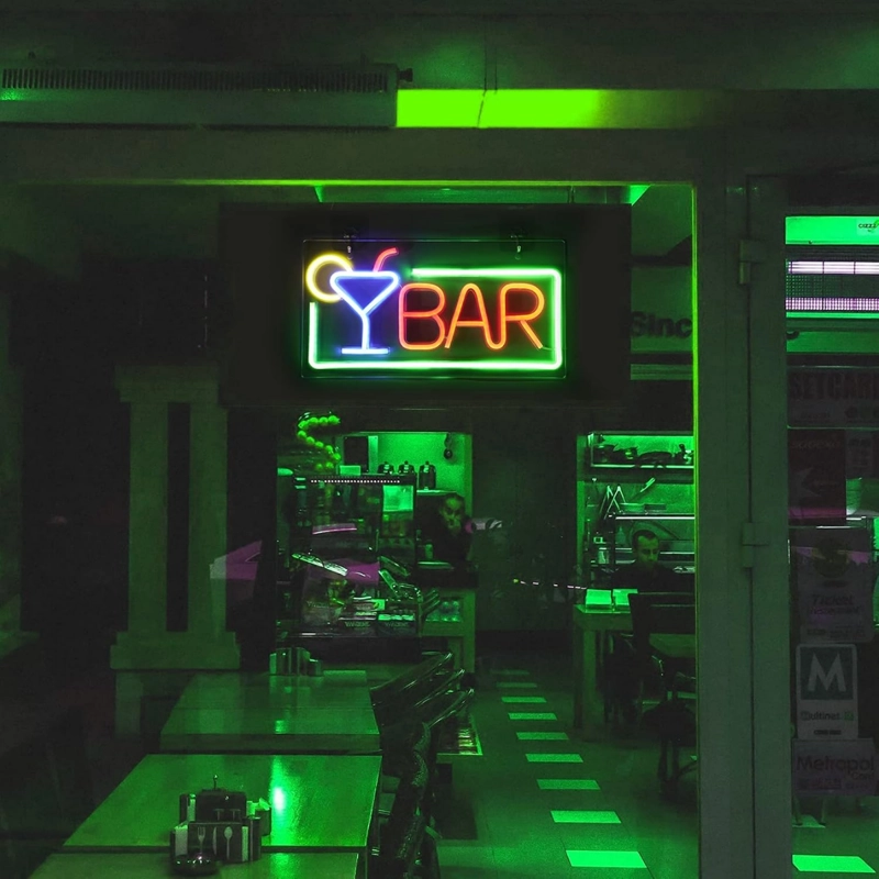LETRERO CARTEL NEON LED BAR USB CON COLGANTE - 4