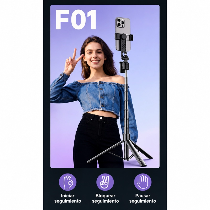 TRIPODE CON SEGUIMIENTO INTELIGENTE AI F01 DE 1.92M CELULAR - 3