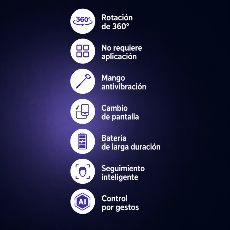 TRIPODE CON SEGUIMIENTO INTELIGENTE AI F01 DE 1.92M CELULAR - 5