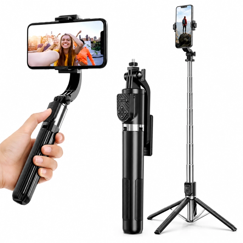 TRIPODE CELULAR EXTENSIBLE DE 2.2M BASTON SELFIE CON CONTROL - 1
