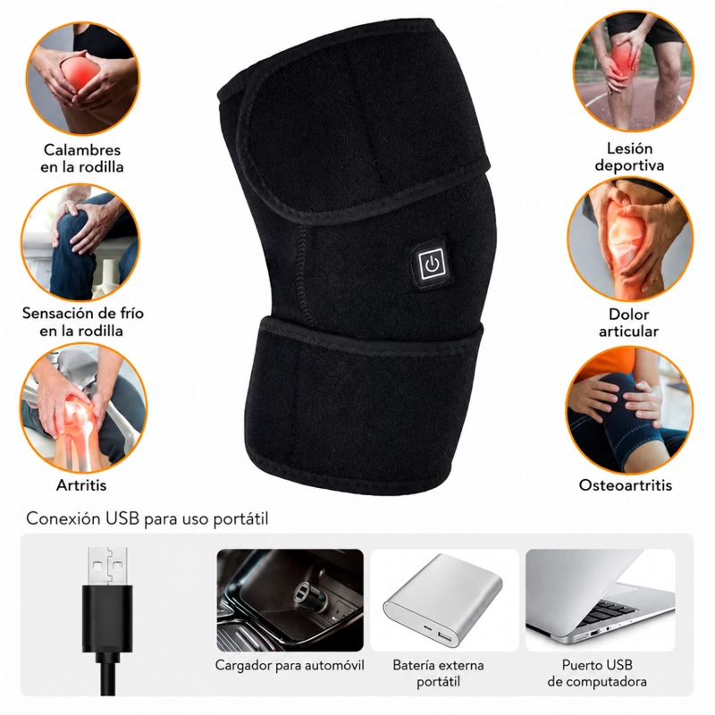 RODILLERA TE RMICA CON NEOPRENO AJUSTABLE ALIVIO DOLOR - 2
