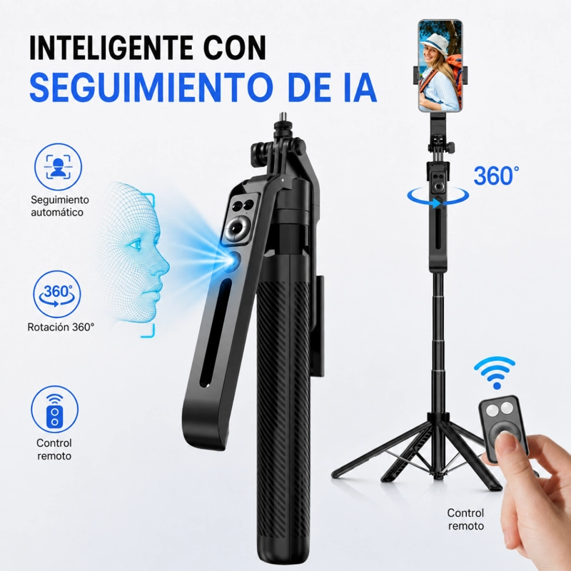 TRIPODE CELULAR INTELIGENTE SEGUIMIENTO 1.8M ESTABILIZADOR - 2