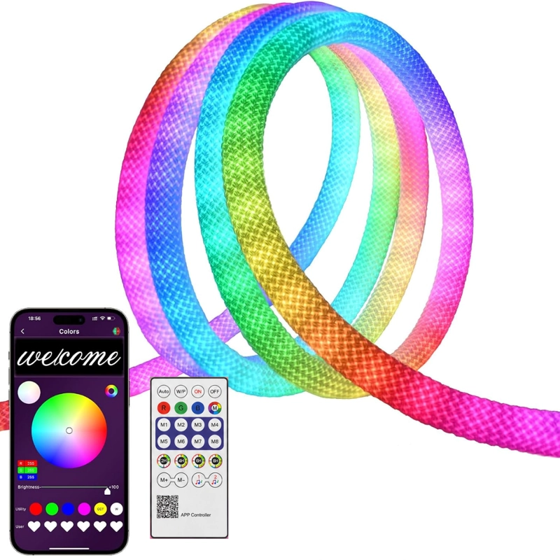 TIRA LUZ LED NEON INTELIGENTE 5M RGB RITMICA APP CONTROL - 1
