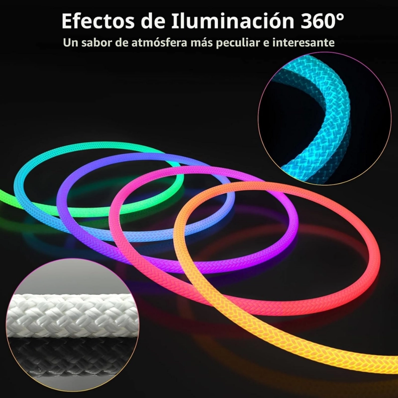 TIRA LUZ LED NEON INTELIGENTE 5M RGB RITMICA APP CONTROL - 2
