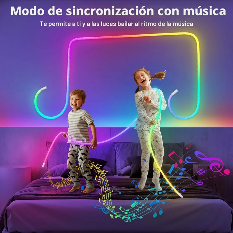 TIRA LUZ LED NEON INTELIGENTE 5M RGB RITMICA APP CONTROL - 4
